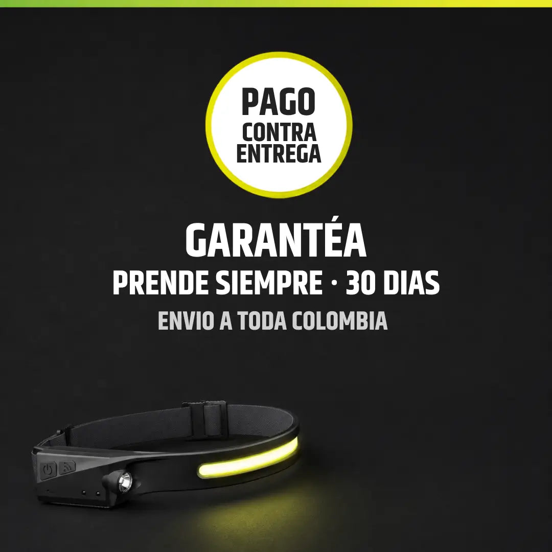 LuzLibre™ - linterna de cabeza con sensor de movimiento