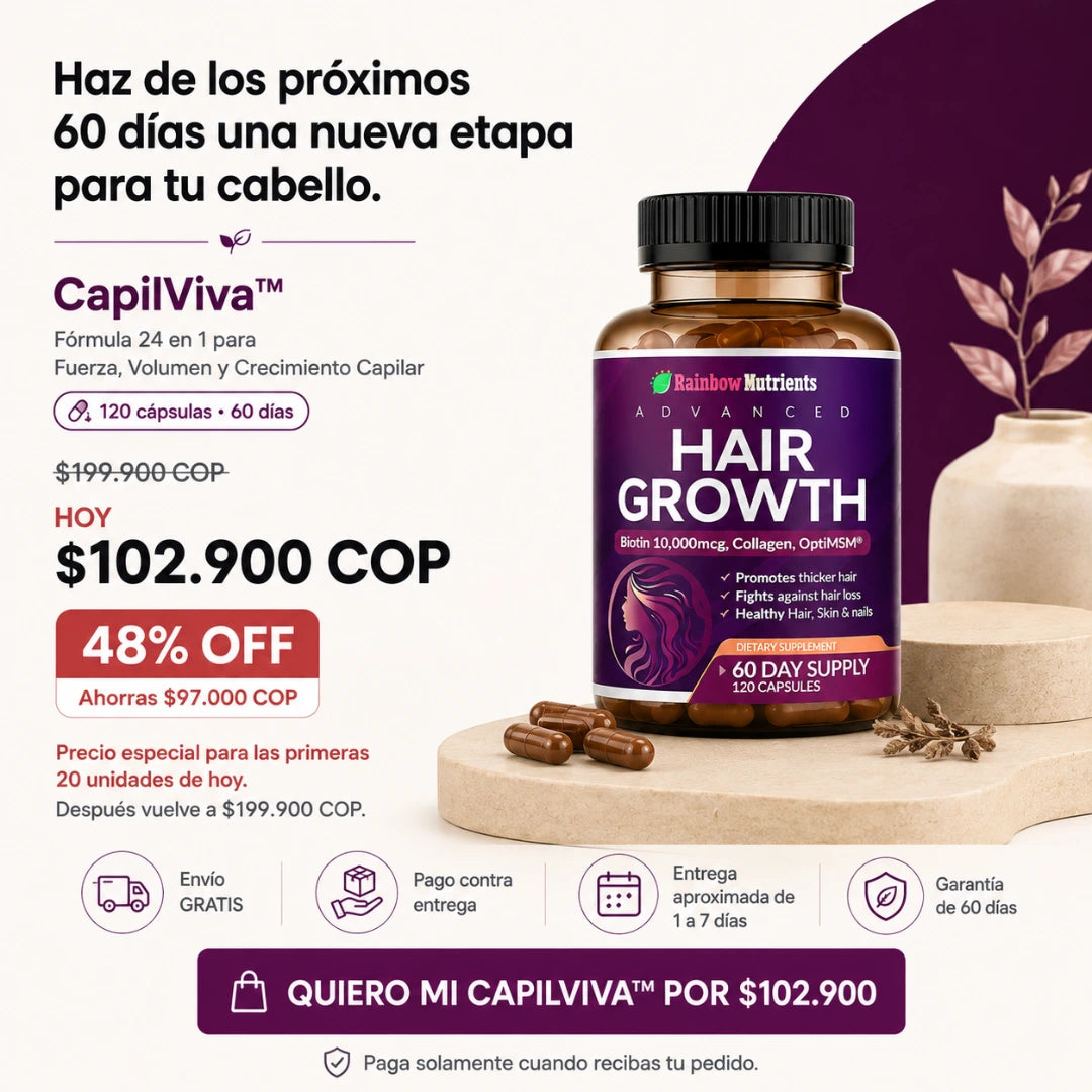 CapilViva™ Fórmula 24 en 1 para Fuerza, Volumen y Crecimiento Capilar