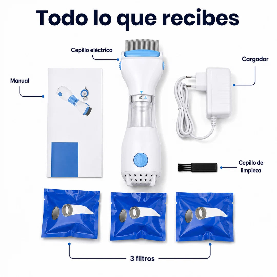 PioVac™ - Cepillo eléctrico que aspira piojos y liendres