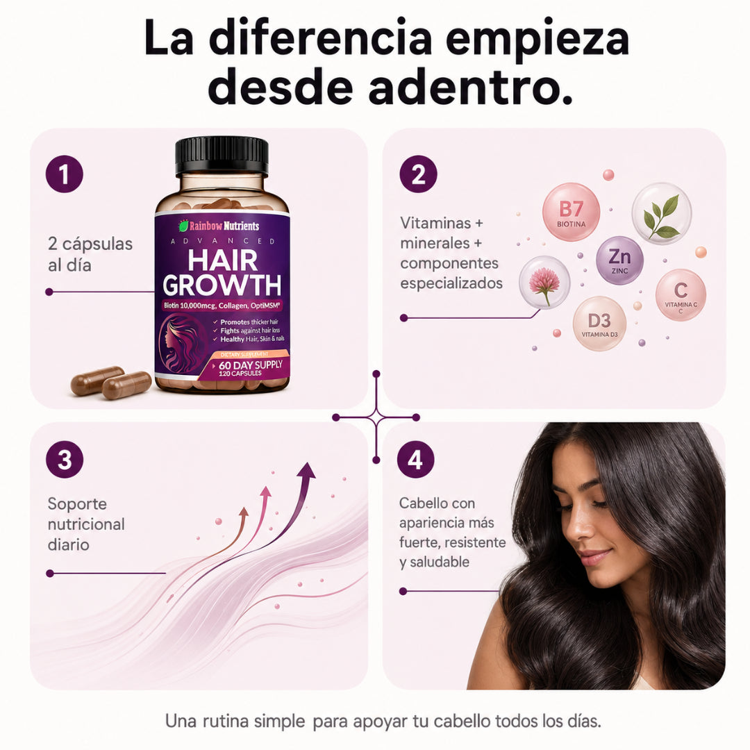 CapilViva™ Fórmula 24 en 1 para Fuerza, Volumen y Crecimiento Capilar