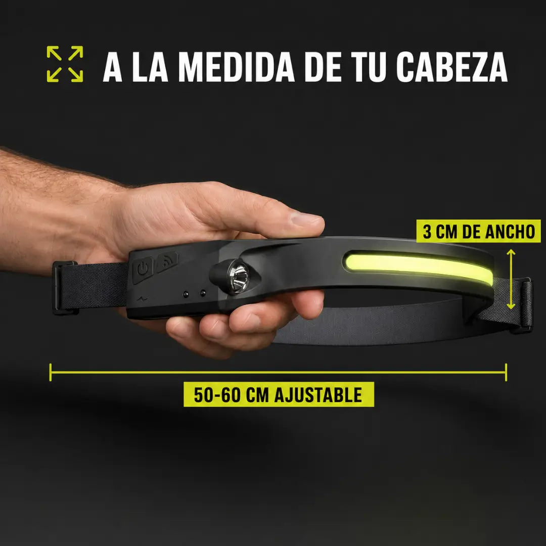 LuzLibre™ - linterna de cabeza con sensor de movimiento