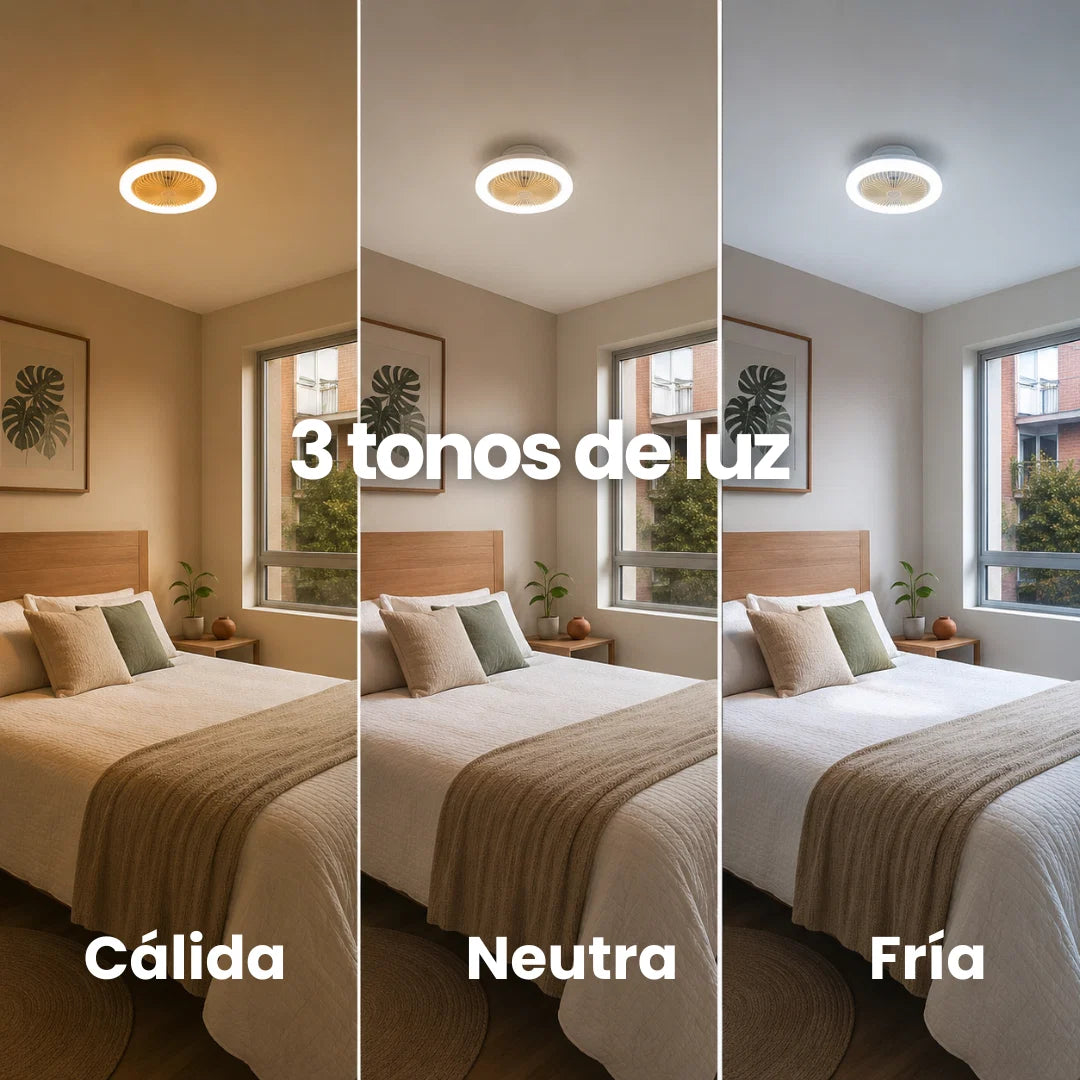 3 tonos de luz en el cuarto: cálida, neutra y fría