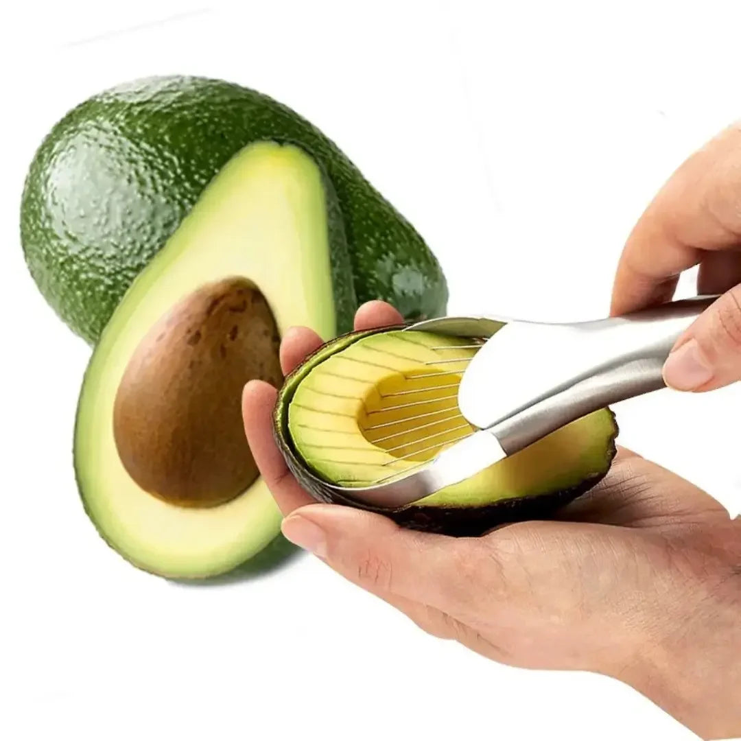 Cuchillo 3 en 1 para Aguacate — Corta, Deshúesa y Rebana