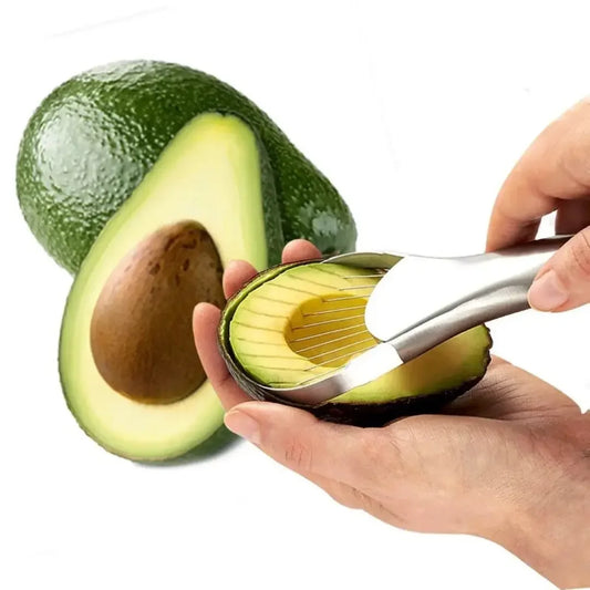 Cuchillo 3 en 1 para Aguacate — Corta, Deshúesa y Rebana