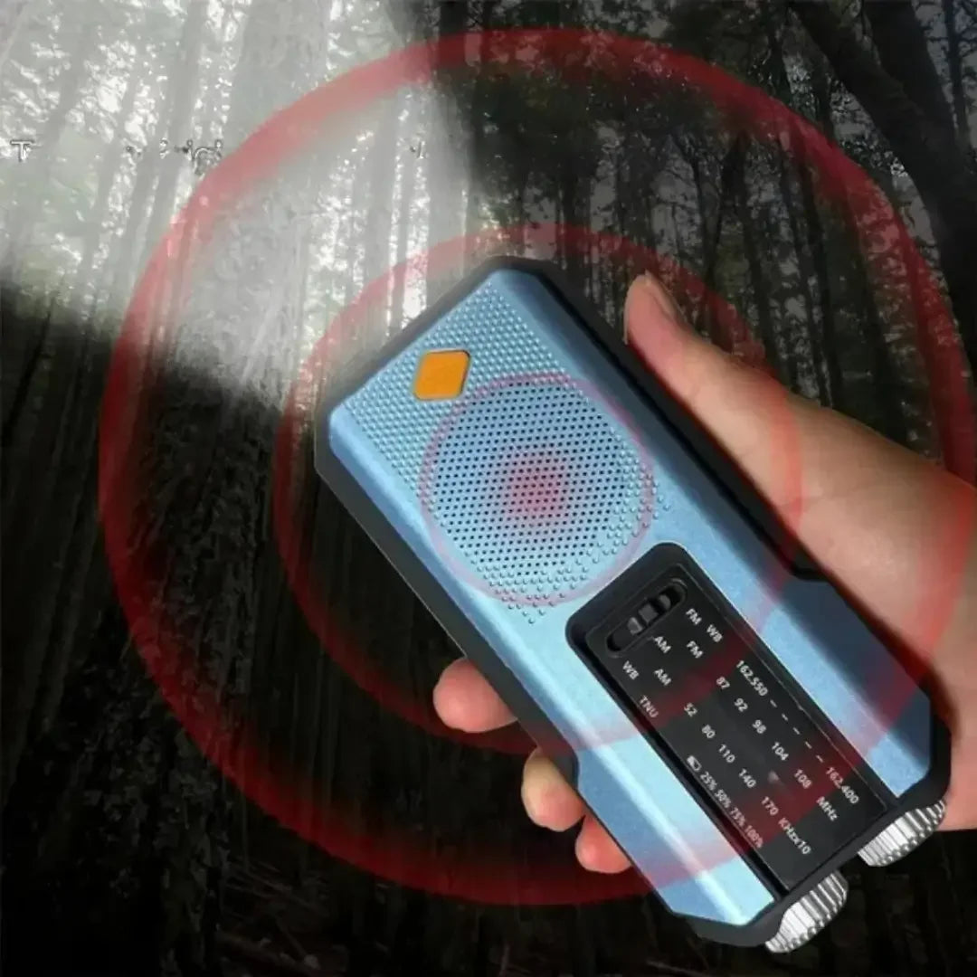Radio Portátil Solar y de Manivela — Emergencias y Outdoor