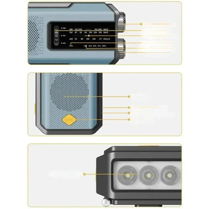 Radio Portátil Solar y de Manivela — Emergencias y Outdoor