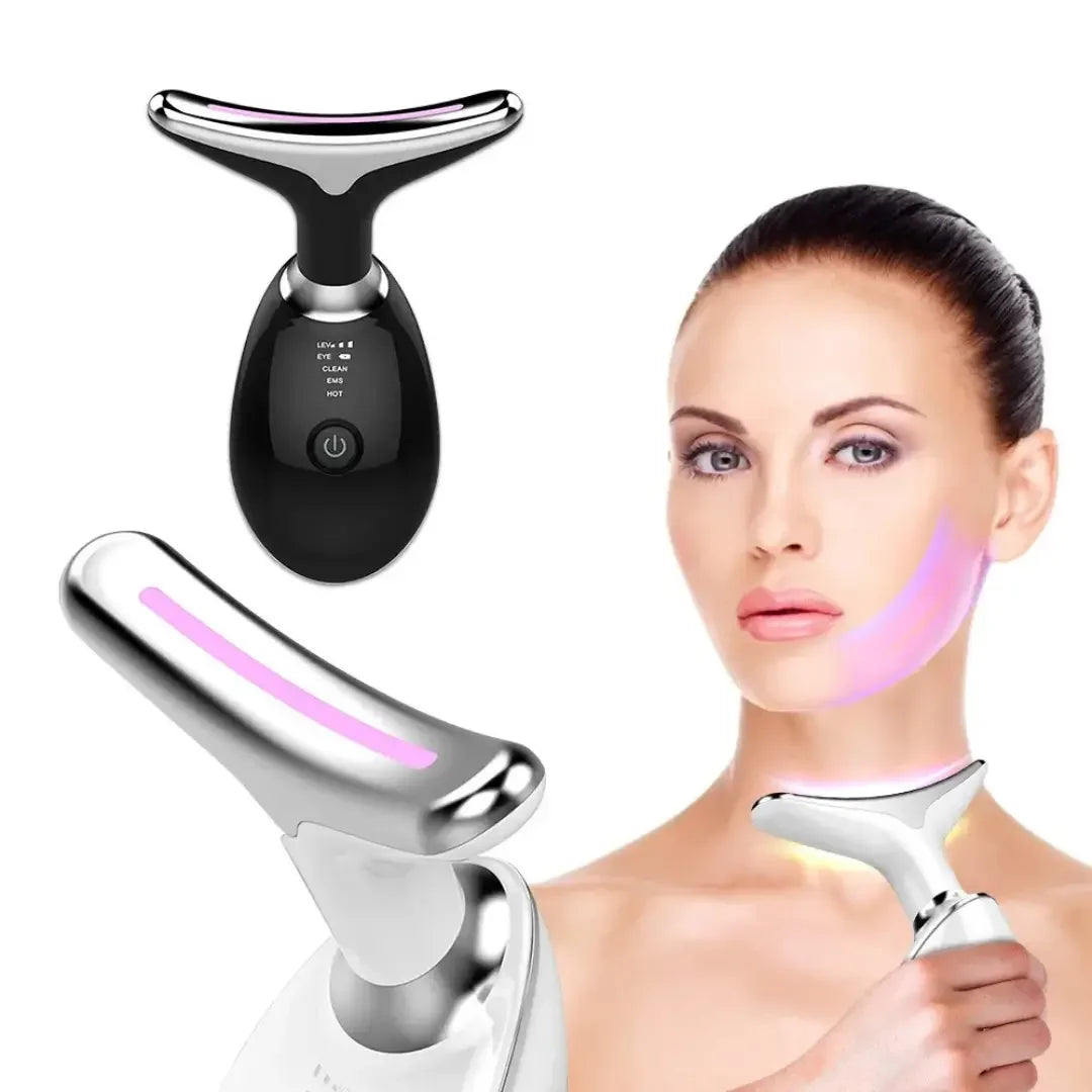 Masajeador Facial LED 7 en 1 — Cuidado Completo de la Piel