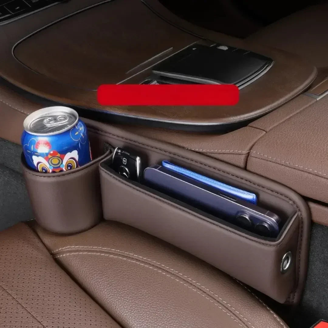Organizador Multifuncional para Asiento de Auto — Cuero PU