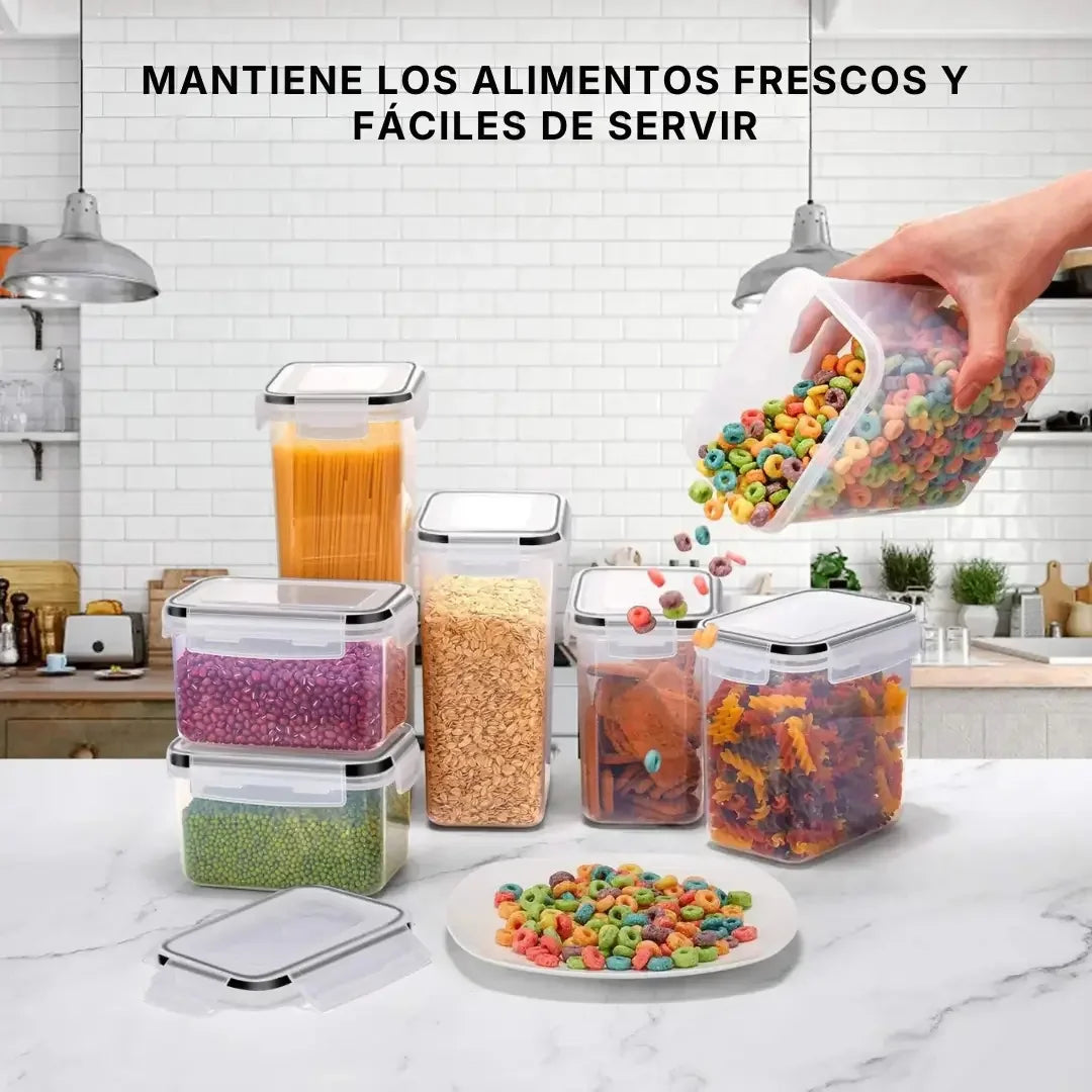 Kit Organizador de Alimentos — 7 Contenedores Herméticos